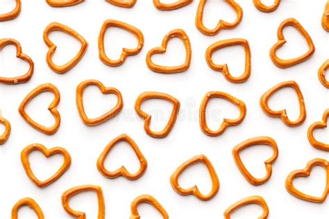 Heart Shaped Pretzel Stock Photo Image Of Food Background 128227496