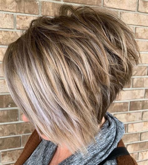 Bronde Bob Shag With Short Back Short Shag Hairstyles Thick Hair