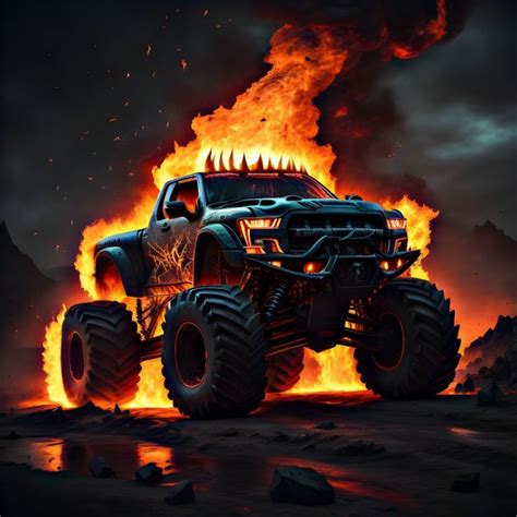 Fire Monster truck HD wallpaper | Monster trucks, Fantasy cars, Cool car pictures