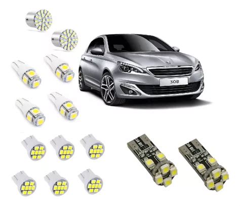 Kit Lampada De Led Peugeot Teto Placa R Meia Luz Pingo Mercadolivre