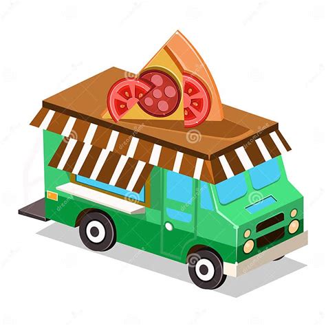 Mobile Food Van Stock Vector Illustration Of Appetizing 130549165