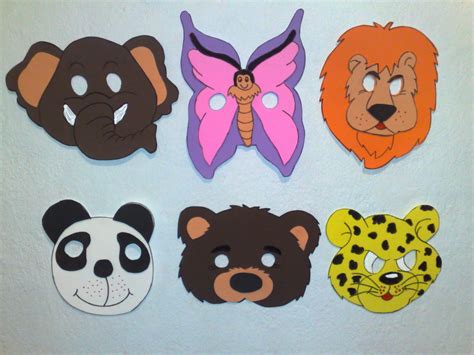 Mascaras De Animais Em Eva - Rinara Produções em EVA: Máscaras de animais