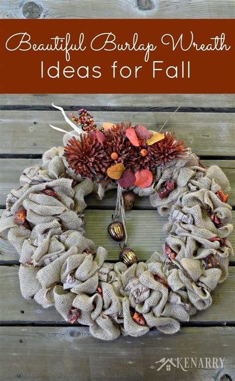 Fall Burlap Wreaths: 3 Beautiful DIY Craft Ideas