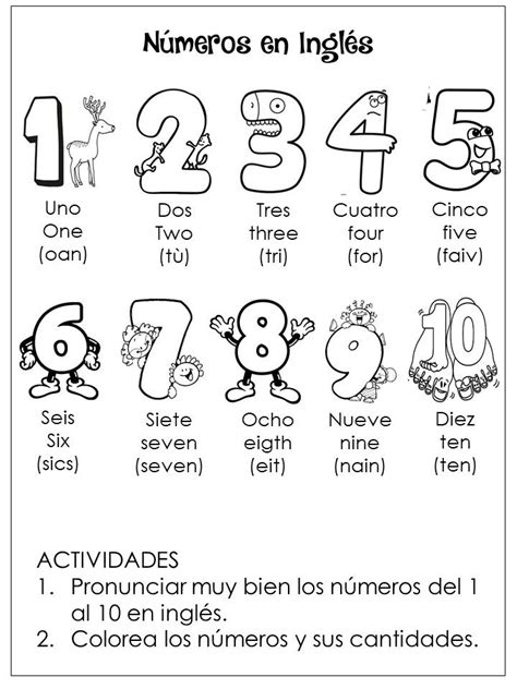 Numeros En Ingles Para Imprimir 16 Images Fichas De Primaria N Meros