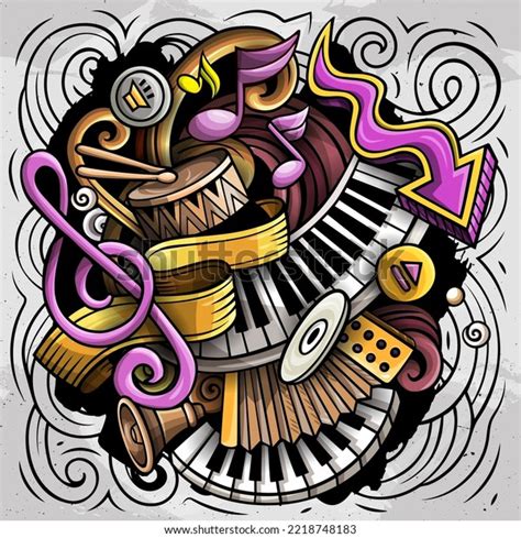 Music Hand Drawn Vector Doodles Illustration Stock Vector (Royalty Free ...