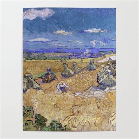 Vincent Van Gogh - Wheat Fields With Reaper, Auvers Poster by ...