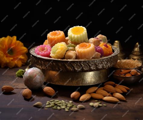 Premium AI Image | Traditional Diwali sweets