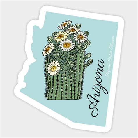 Arizona State Flower - Arizona State Flower - Sticker | TeePublic