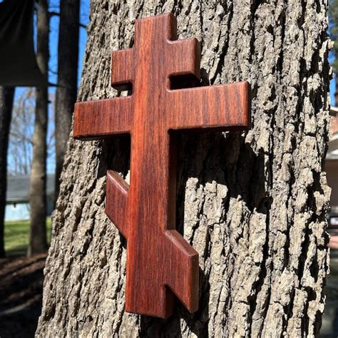 Wooden Orthodox Cross Etsy