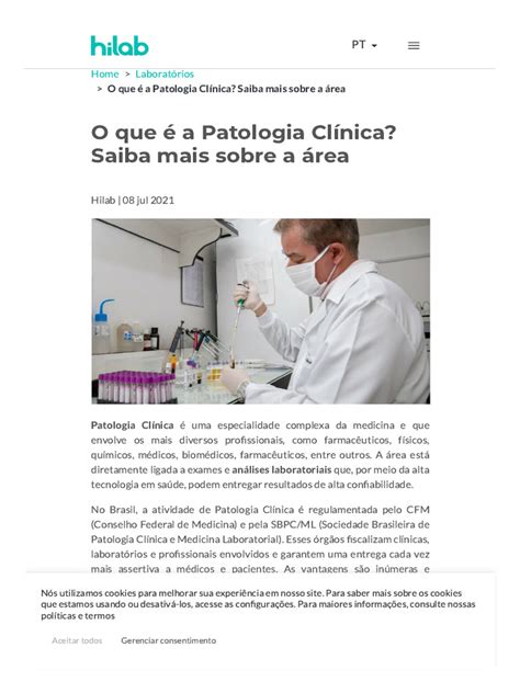 O Que Patologia Clinica - O Que É A Patologia Clínica - Saiba Mais Sobre A Área - Hilab - Exames ...