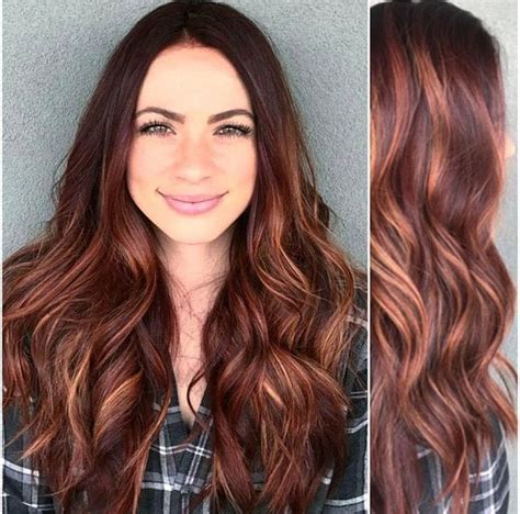 Gorgeous Auburn Hair With Blonde Balayage Hair Color Auburn Dark