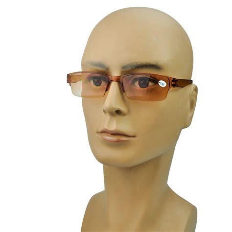 Rectangle Vintage Tinted Half Rim Fashion Reading Glasses Mens Womens