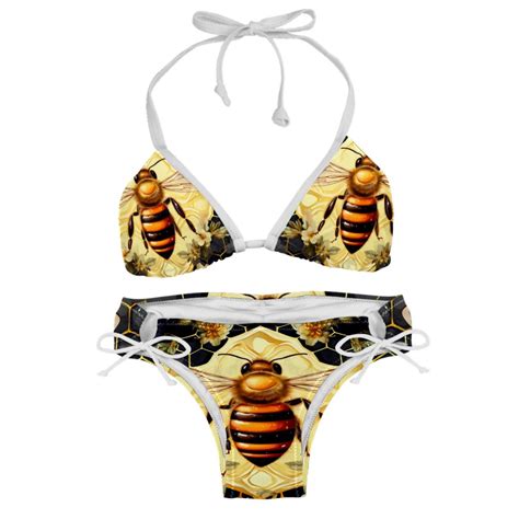Starry Bees In The Sky Chic One Piece Swimsuits Bikini Set Detachable Sponge Adjustable Strap