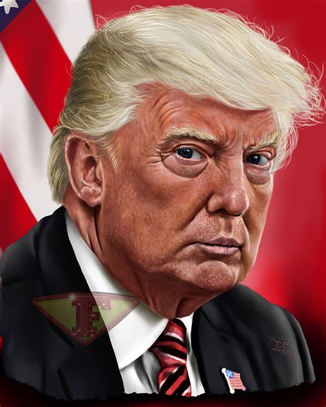 Donald Trump Fan Art Digital Art Celebrity Painting Poster Print