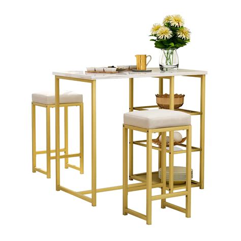 Buy Recaceik 3 Piece Modern Bar Table Set Pub Table Dining Table Set