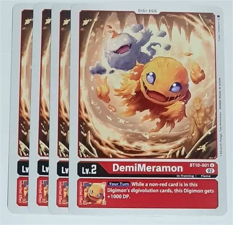 Playset Cartas Digi Eggs Demimeramon Bt10 01 U Digimon Tcg Meses Sin