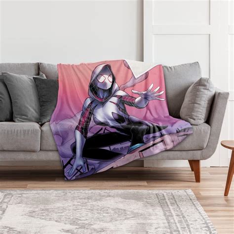 Spider Man Blanket 50x60 Spider Gwen Rooftop India Ubuy