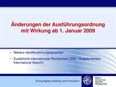 PPT Änderungen der Ausführungsordnung mit Wirkung ab 1 Januar 2009