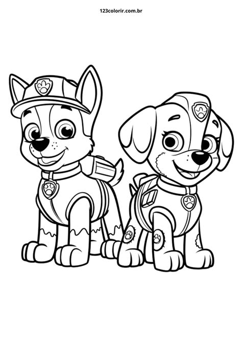 Desenho Canina - 155 Desenhos da Patrulha Canina Para Colorir – 123 Colorir