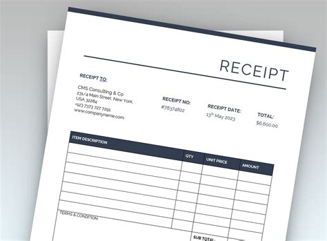 Editable Receipt Template, Receipt Template, Printable Payment Receipt ...