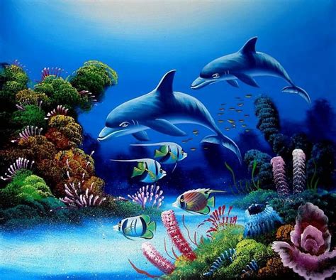 dolphins | Dolphin art, Dolphin wall art, Sea life wall art