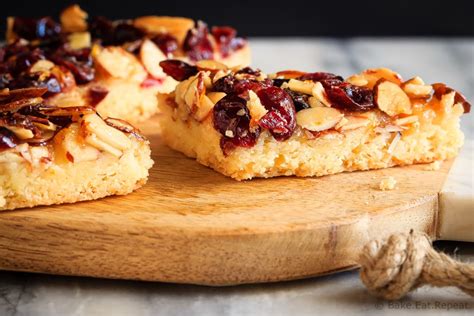 Glazed Cranberry Almond Bars Natreldessertexchange Recipe