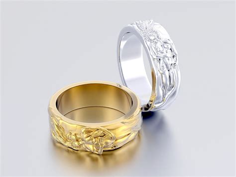 Gold Engagement Ring With Nude Hugging Couple 0220 Jewelry Ring 3D Model TurboSquid 2116224