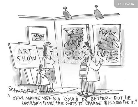 Modern Art Art Gallery Cartoon