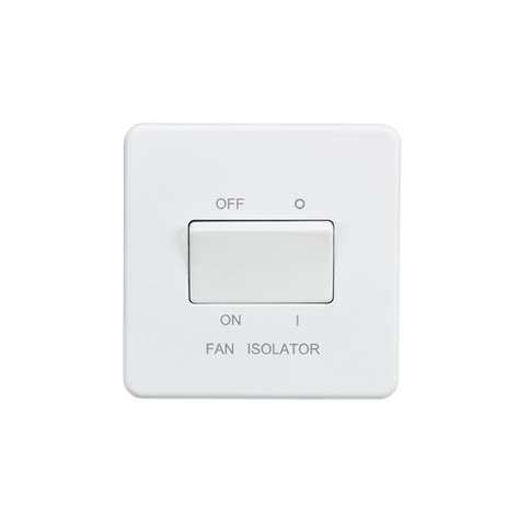 Shop Knightsbridge SF1100MW Screwless 10A 3 Pole Fan Isolator Switch