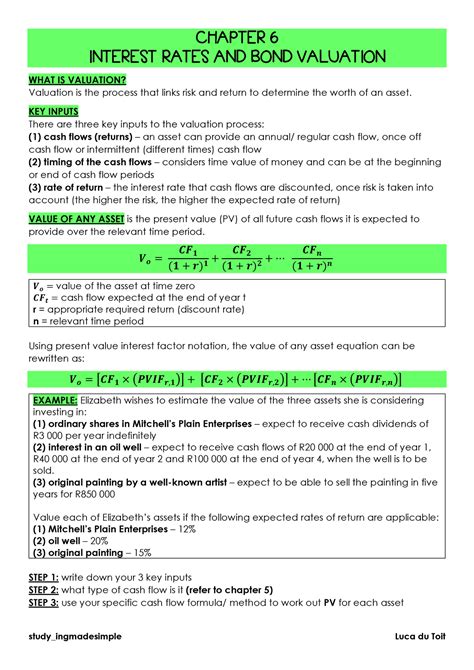 Chapter 6 Interest Rates AND BOND Valuation CHAPTER 6 INTEREST RATES