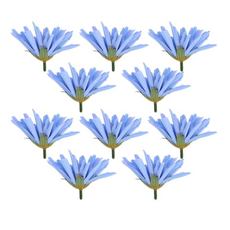 EXHUMKY 10pcs Fake Tropical Flowers Artificial Silk Daisy For