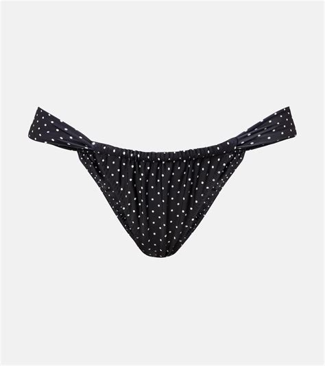 Braga De Bikini Fruncida Con Lunares En Negro Same Mytheresa