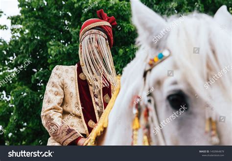 Traditional Pakistani Indian Groom Baraat Horse Stock Photo (Edit Now) 1450964879