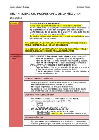 T Ejercicio Profesional De La Medicina Pdf