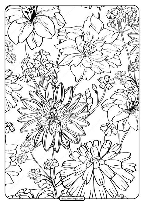 Printable Coloring Pages Flowers