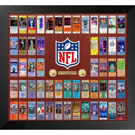 Highland Mint 36 X 40 Super Bowl Ticket Collection Framed Photo