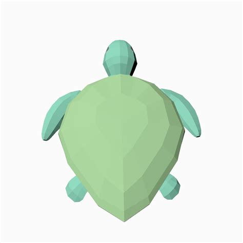 Low Poly Turtle Stylised Hard Edge 3d Model 6 Fbx Ma Obj