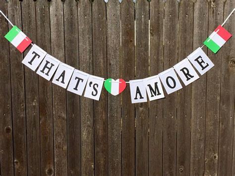 Customizable Italian Happy Birthday Banner Thats Amore Etsy