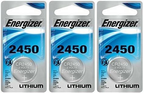 5 X Super Fresh Energizer CR2450 ECR 2450 3v LITHIUM Coin Cell Battery