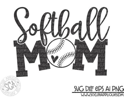 Softball Svg Softball Mom Ball Mom Svg Softball Cutfile Etsy