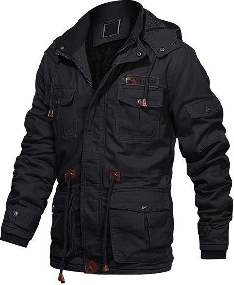 Eklentson Mens Casual Winter Fleece Jacket Coat Warm Cargo Jacket