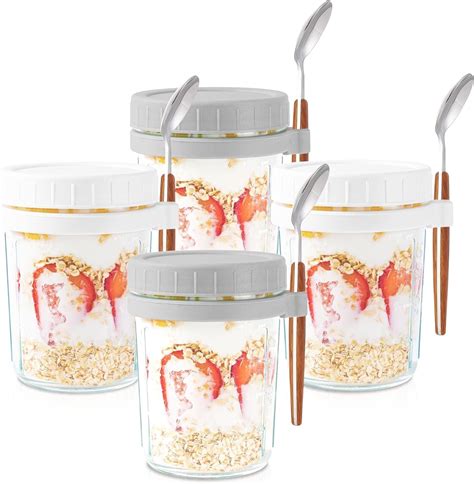 Amazon GUUTRY Overnight Oats Containers With Lids And Spoons 16