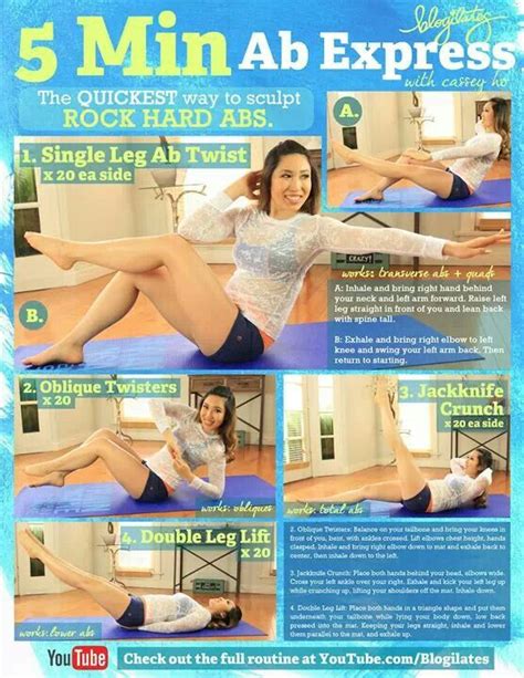 Cassey Ho Fast Ab Workouts Abs Workout Exercise