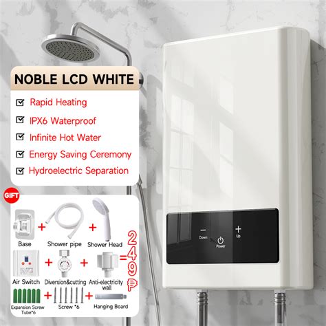 Yowxii Modern Lcd Water Heater Shower Inverter Electric Hot And Cold