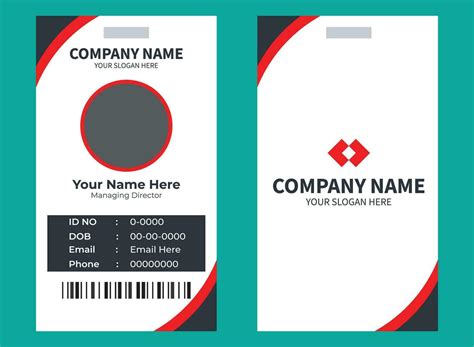 Corporate Office Id Card Template Design 28151461 Vector Art At Vecteezy