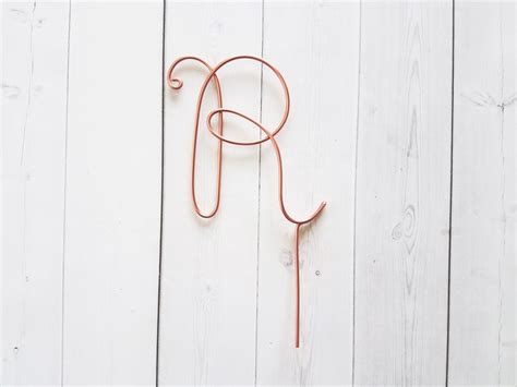 Monogram Wire Wedding Cake Topper Rustic Chic Initial Custom Etsy