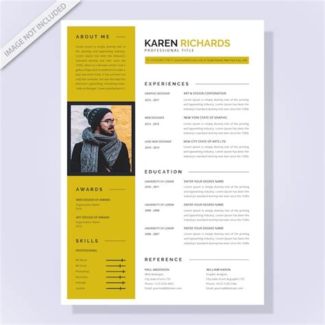 Plantillas De Curriculum Vitae Modernas Con Diseño Plano Vector Premium