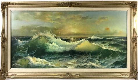 Sold At Auction Eugene Garin Eugene Garin 1922 1994 Seascape Canvas