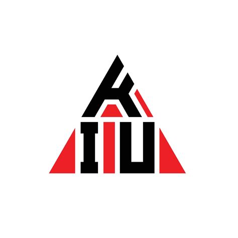 KIU triangle letter logo design with triangle shape. KIU triangle logo ...