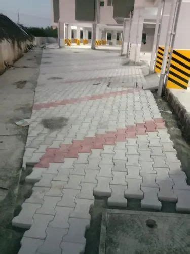 Gray Cement Zig Zag Paver Bricks For Pavement At Rs 56 Sq Ft In